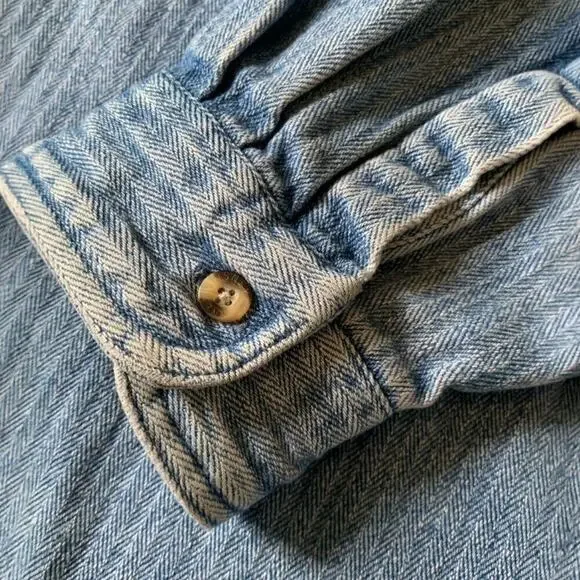 Vintage 90s Mickey Inc. Denim Long Sleeve Shirt - Extra Large - Rare! - Picture 7 of 14